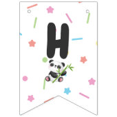 Bannière d'anniversaire Pastel Panda avec bambou,  (Deuxième drapeau)