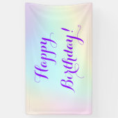 Bannière d'anniversaire Pastel Rainbow (Vertical)