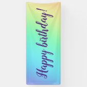 Bannière d'anniversaire Pastel Rainbow Gradient (Vertical)