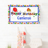 Bannière d'anniversaire personnalisée (En situation)