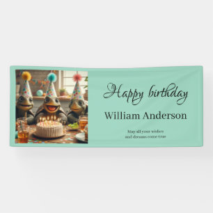 Bannière d'anniversaire personnalisée avec des tor