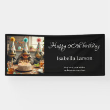 Bannière d'anniversaire personnalisée avec des tor