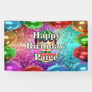 Bannière d'anniversaire personnalisée avec pastèqu