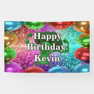 Bannière d'anniversaire personnalisée avec personn