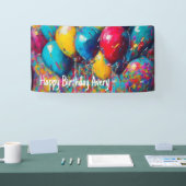 Bannière d'anniversaire personnalisée | Ballons co (Salon professionnel)