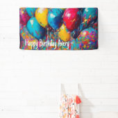 Bannière d'anniversaire personnalisée | Ballons co (Insitu)