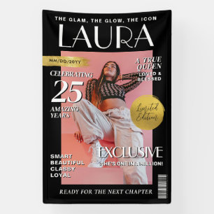 Bannière d'anniversaire personnalisée, couverture