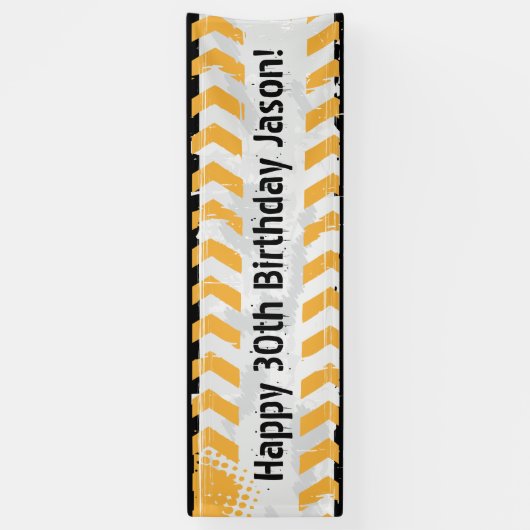 Bannière d'anniversaire personnalisée de construct (Vertical)