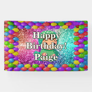 Bannière d'anniversaire personnalisée de fée