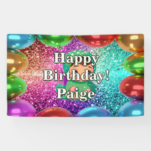 Bannière d'anniversaire personnalisée de fée