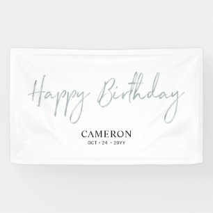 Bannière d'anniversaire personnalisée minimal arge