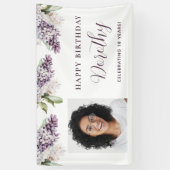 Bannière d'anniversaire personnalisée Photo 18e Fl (Vertical)