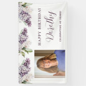 Bannière d'anniversaire personnalisée Photo 40e Fl (Vertical)