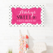 Bannière d'anniversaire personnalisée Pois Sweet 1 (En situation)