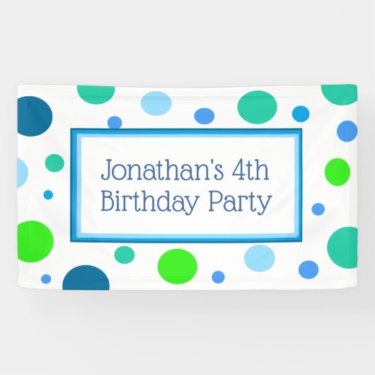 Bannière d'anniversaire personnalisée pour petit g (Horizontal)