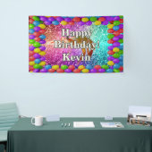 Bannière d'anniversaire personnalisées de crevette (Salon professionnel)