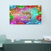 Bannière d'anniversaire personnalisées de crevette (Salon professionnel)