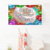 Bannière d'anniversaire personnalisées Donut (En situation)