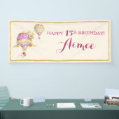 Bannière d'anniversaire Pink+Gold Hot Air (Salon professionnel)