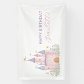 Bannière d'anniversaire pour filles Princesse Chât (Verticale)