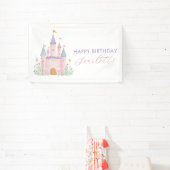 Bannière d'anniversaire pour filles Princesse Chât (Insitu)