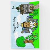 Bannière d'anniversaire Prince personnalisée (Vertical)