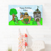 Bannière d'anniversaire Prince personnalisée (En situation)