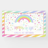 Bannière d'anniversaire Rainbow - Pastel (Horizontal)