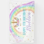 Bannière d'anniversaire Rainbow Unicorn (Vertical)