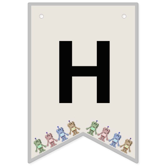 Bannière d'anniversaire Robot and Gears (Deuxième drapeau)