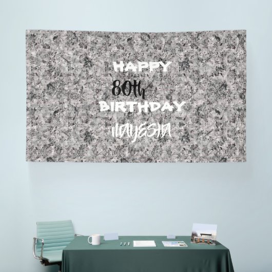 Bannière d'anniversaire rouge noir et blanc (Salon professionnel)