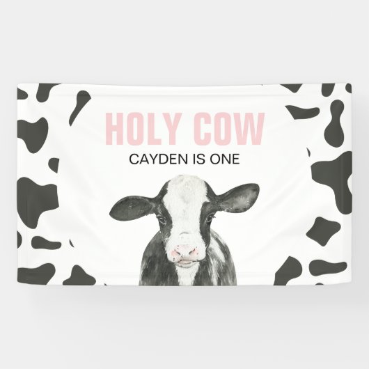 Bannière d'anniversaire Sainte Vache Une Impressio (Horizontal)