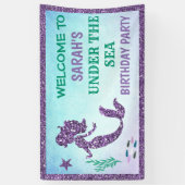 Bannière d'anniversaire Sirène Fête (Vertical)