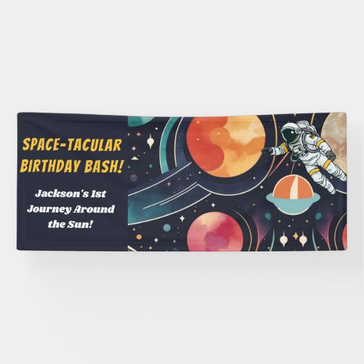 Bannière d'anniversaire spatiale (Horizontal)