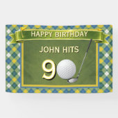 Bannière d'anniversaire sur le thème de Golf, Golf (Horizontal)