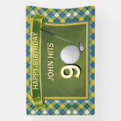Bannière d'anniversaire sur le thème de Golf, Golf (Verticale)