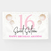 Bannière d'anniversaire Sweet 16 (Horizontal)