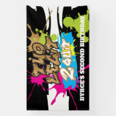 Bannière d'anniversaire Two Legit 2 Quit couleurs (Verticale)