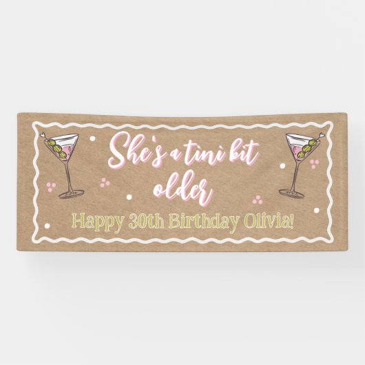 Bannière d'anniversaire un peu plus âgée (Horizontal)