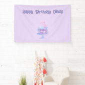 bannière d'anniversaire violet personnalisée (Insitu)