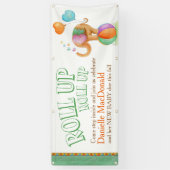 Bannière d'art d'éléphant baby shower personnalisé (Vertical)