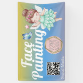 Bannière d'artiste peintre de visages de fée migno (Vertical)