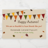 Bannière d'automne Étiquette (Étiquettes simples)