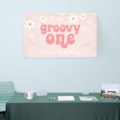 Bannière de 1er anniversaire Groovy One Retro Dais (Salon professionnel)