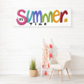 Bannière de 2,5' x 8' en été (En situation)