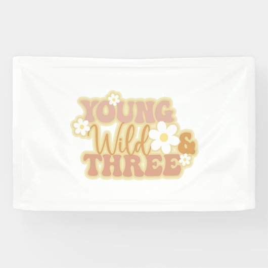 Bannière de 3e anniversaire Young Wild et Three (Horizontal)