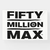 Bannière de 50 millions de maxi™ en logo blanc 4"  (Horizontal)