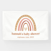 Bannière de Baby shower arc-en-ciel Boho (Horizontal)