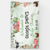 Bannière de Baby Shower avec feuilles de verdure a (Vertical)