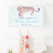 Bannière de Baby shower Blue Mom Tiger & Cub (En situation)